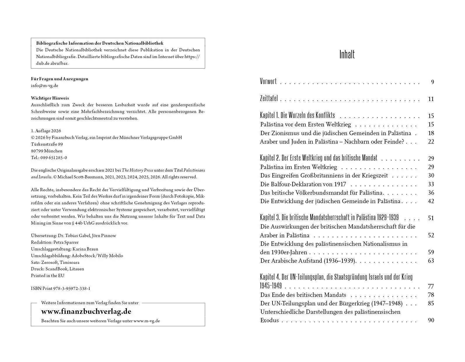 Bild: 9783959723381 | Die kürzeste Geschichte von Israel und Palästina | Scott-Baumann