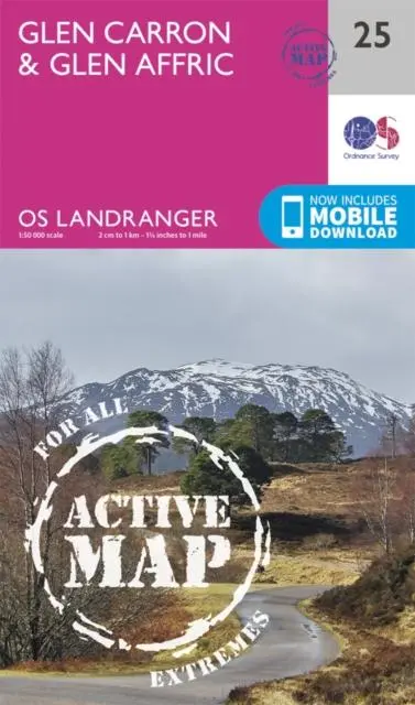 Cover: 9780319473481 | Glen Carron &amp; Glen Affric | Ordnance Survey | (Land-)Karte | Englisch