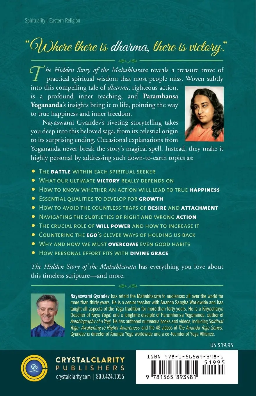 Rückseite: 9781565893481 | The Hidden Story of the Mahabharata | Nayaswami Gyandev | Taschenbuch