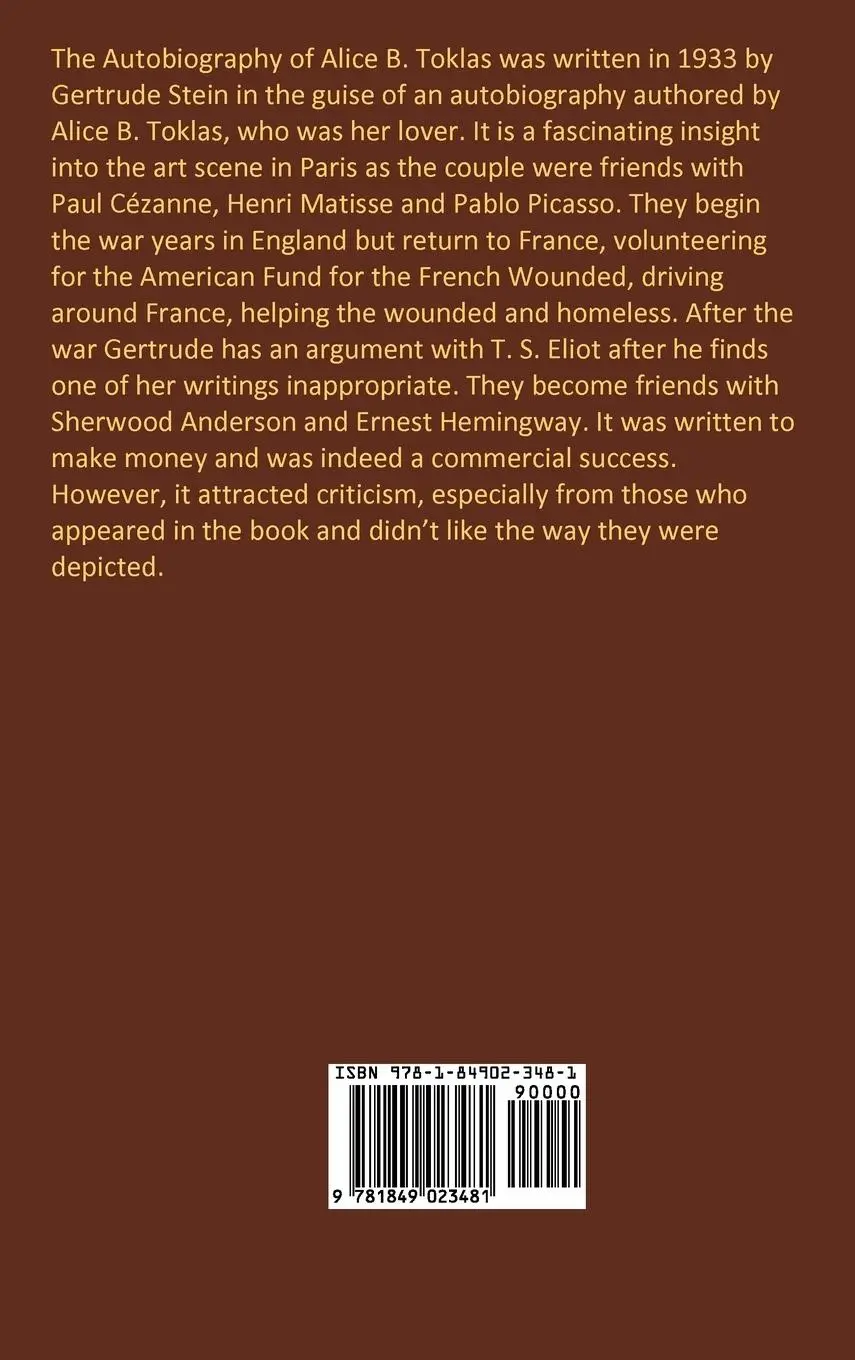 Rückseite: 9781849023481 | The Autobiography of Alice B Toklas | Gertrude Stein | Buch | Englisch