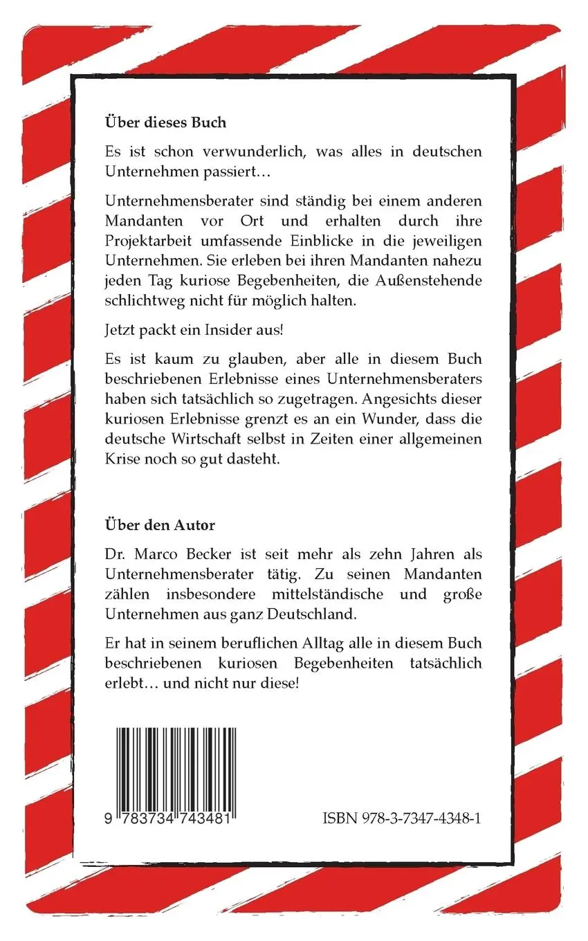 Rückseite: 9783734743481 | Streng vertraulich - Kuriose Erlebnisse eines Unternehmensberaters