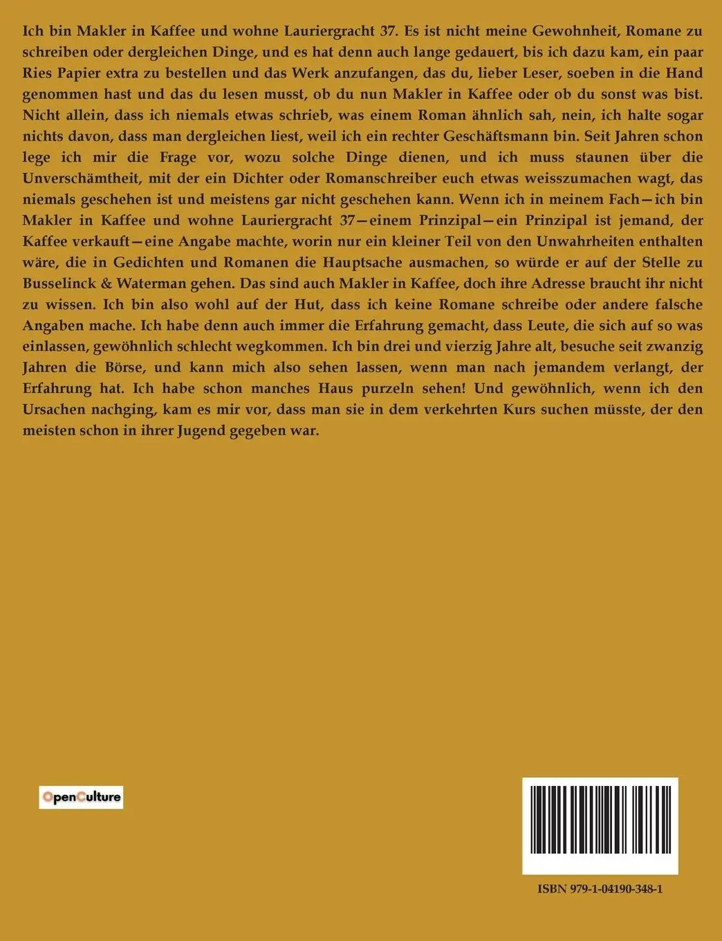 Rückseite: 9791041903481 | Max Havelaar | Multatuli | Taschenbuch | Paperback | 198 S. | Deutsch