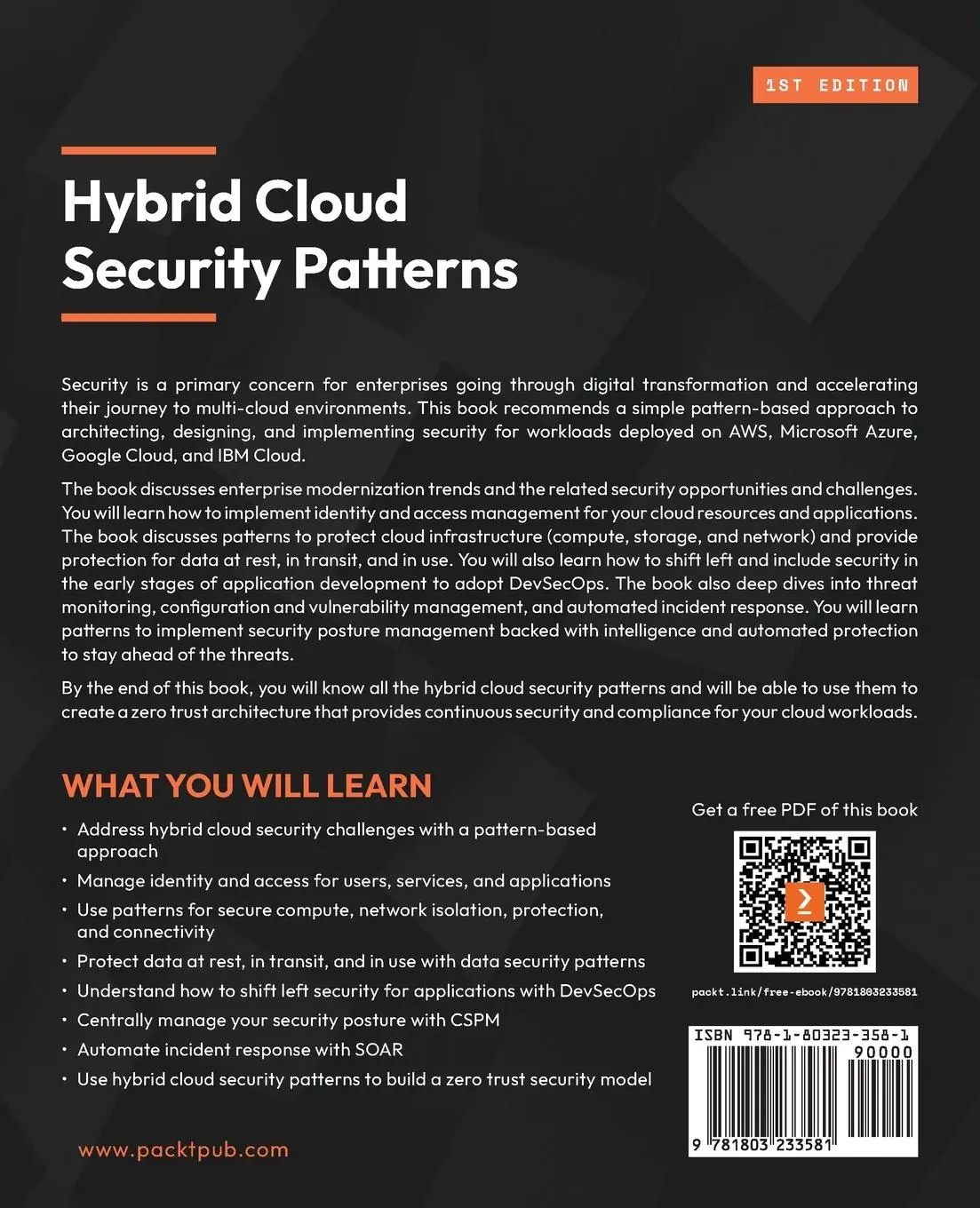 Rückseite: 9781803233581 | Hybrid Cloud Security Patterns | Sreekanth Iyer | Taschenbuch | 2022
