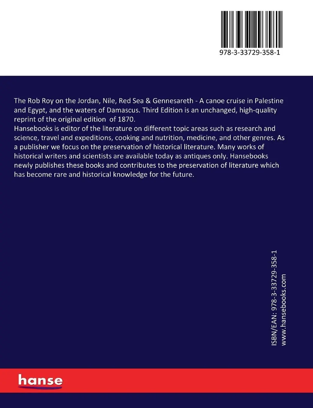 Rückseite: 9783337293581 | The Rob Roy on the Jordan, Nile, Red Sea &amp; Gennesareth | Macgregor