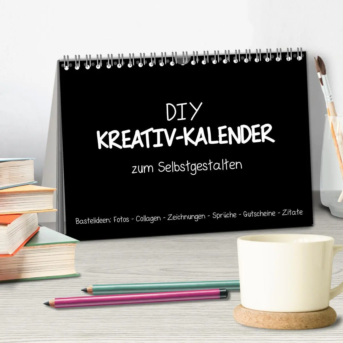 Bild: 9783457693681 | Bastelkalender: DIY Kreativ-Kalender -schwarz- (Tischkalender 2026...