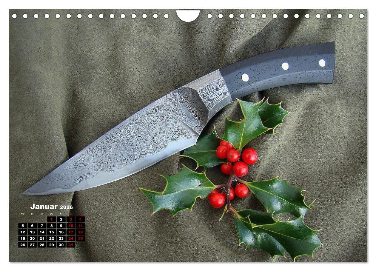 Bild: 9783457833681 | Messer - Leidenschaft in Stahl (Wandkalender 2026 DIN A4 quer),...