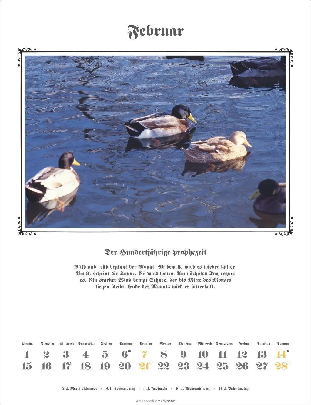 Bild: 9783839903681 | Der Hundertjährige Kalender 2027 | Wolf-Dietmar Unterweger | Kalender