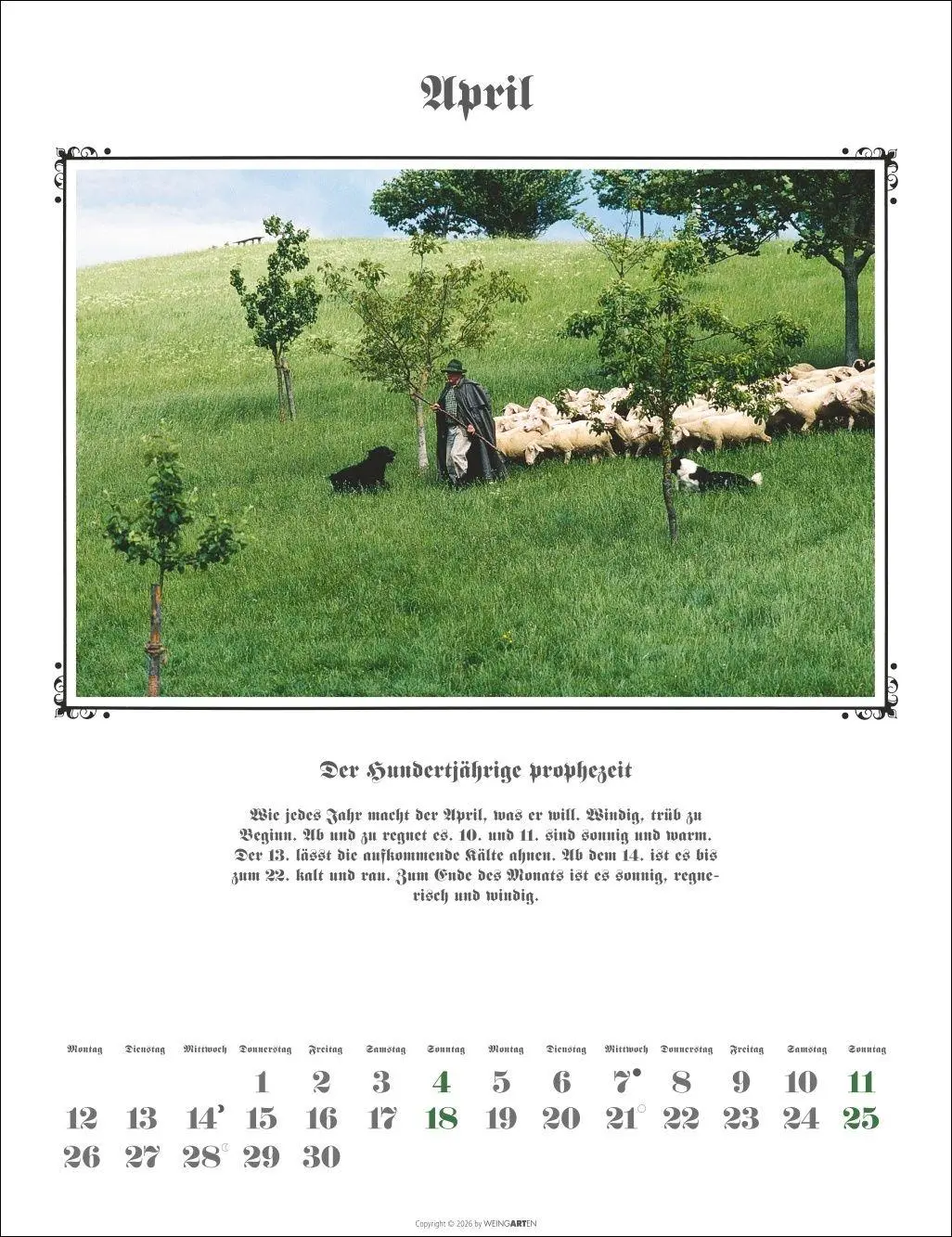 Bild: 9783839903681 | Der Hundertjährige Kalender 2027 | Wolf-Dietmar Unterweger | Kalender