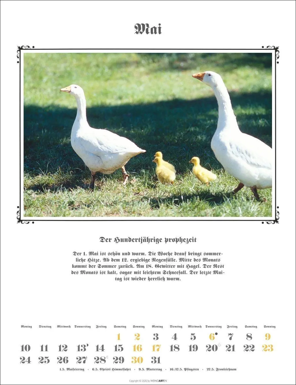 Bild: 9783839903681 | Der Hundertjährige Kalender 2027 | Wolf-Dietmar Unterweger | Kalender