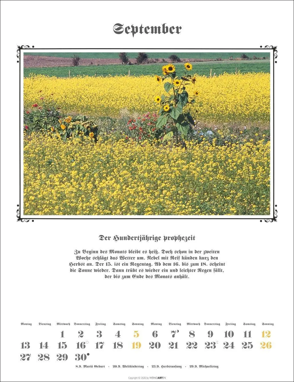 Bild: 9783839903681 | Der Hundertjährige Kalender 2027 | Wolf-Dietmar Unterweger | Kalender