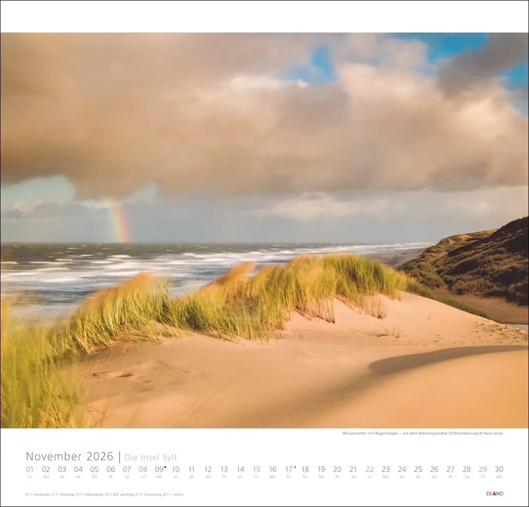 Bild: 9783964023681 | Die Insel Sylt Edition Kalender 2026 - Hans Jessel | Hans Jessel