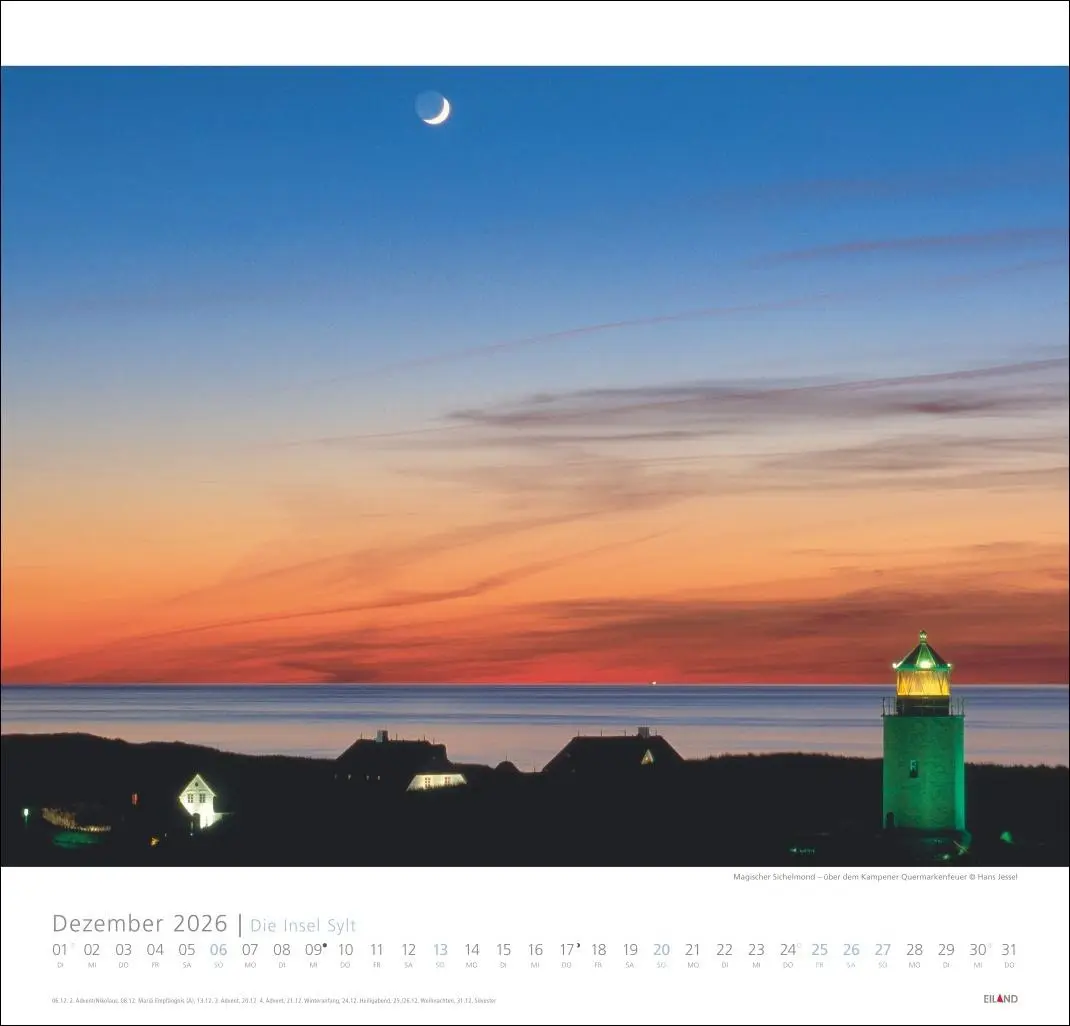 Bild: 9783964023681 | Die Insel Sylt Edition Kalender 2026 - Hans Jessel | Hans Jessel