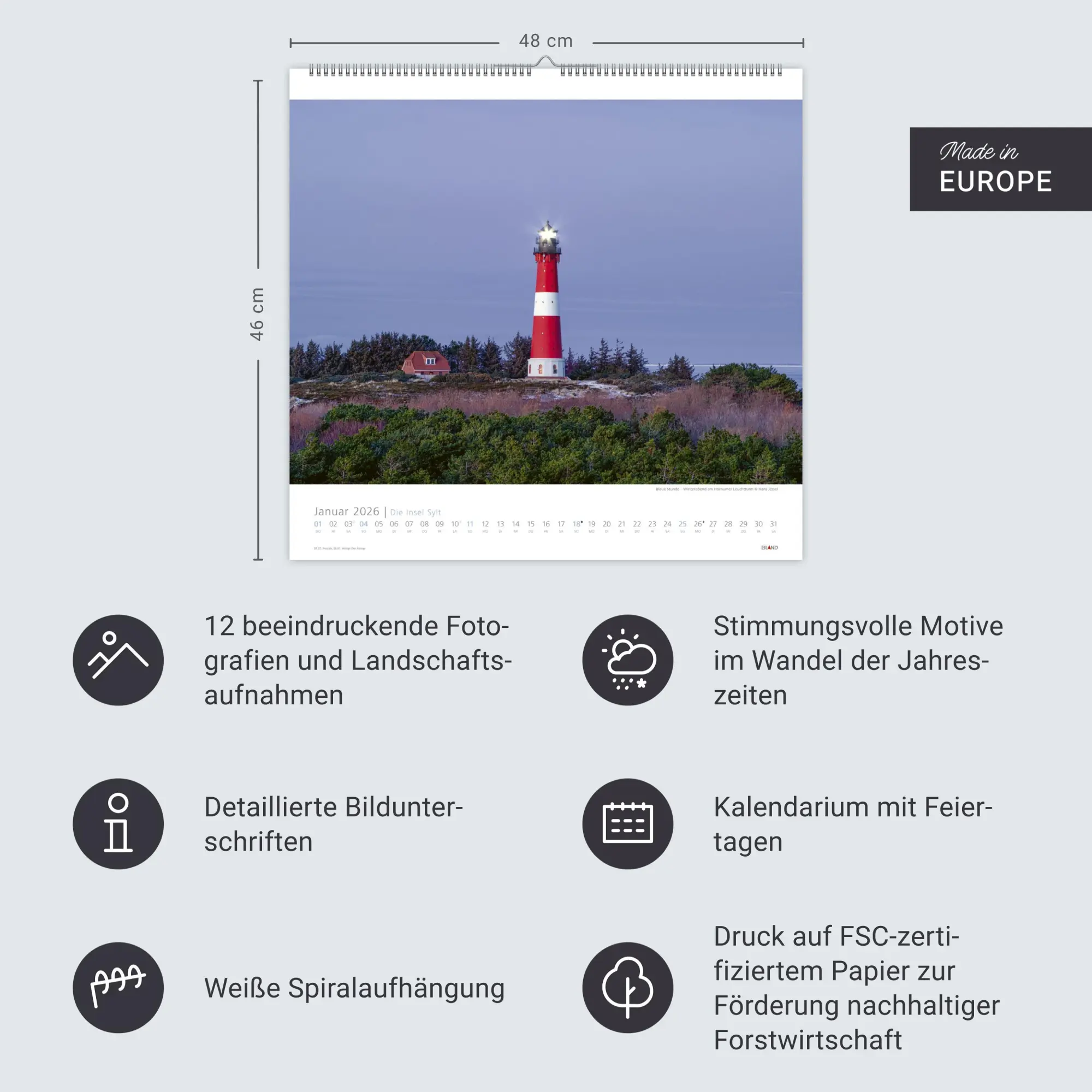 Bild: 9783964023681 | Die Insel Sylt Edition Kalender 2026 - Hans Jessel | Hans Jessel