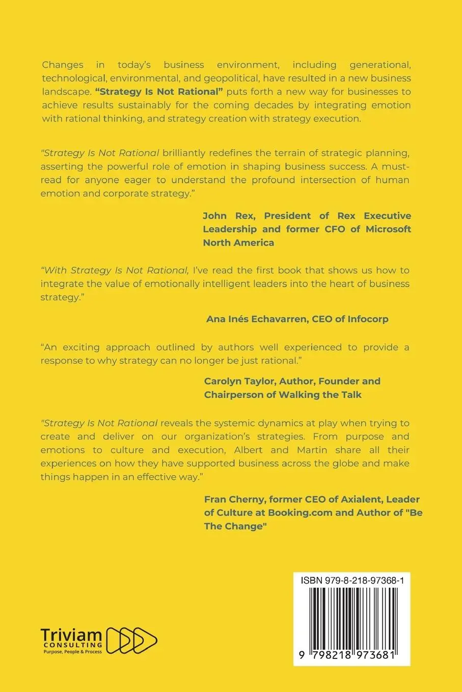 Rückseite: 9798218973681 | Strategy is not Rational | Albert Durig (u. a.) | Taschenbuch | 2024
