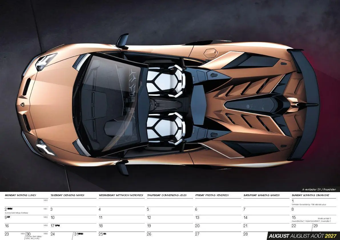 Bild: 9798893613681 | Lamborghini Kalender 2027 | Kalender | 14 S. | Deutsch | 2027