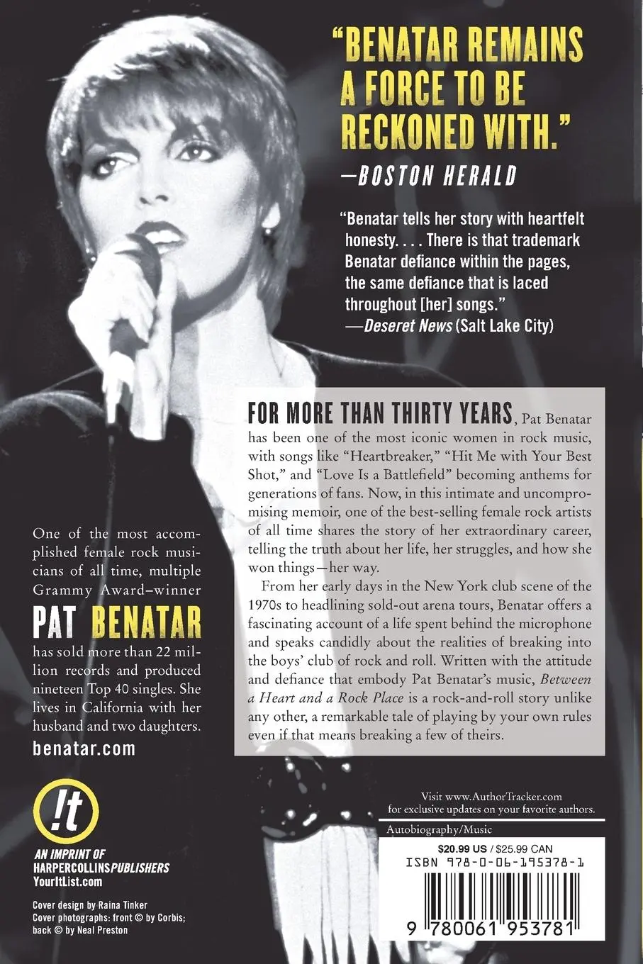 Rückseite: 9780061953781 | Between a Heart and a Rock Place | Pat Benatar | Taschenbuch | 2013