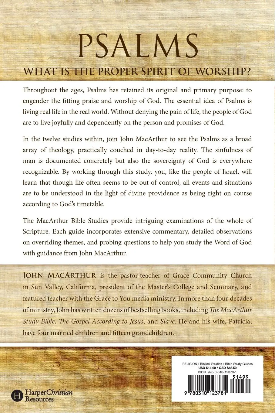 Rückseite: 9780310123781 | Psalms | Hymns for God's People | John F. Macarthur | Taschenbuch