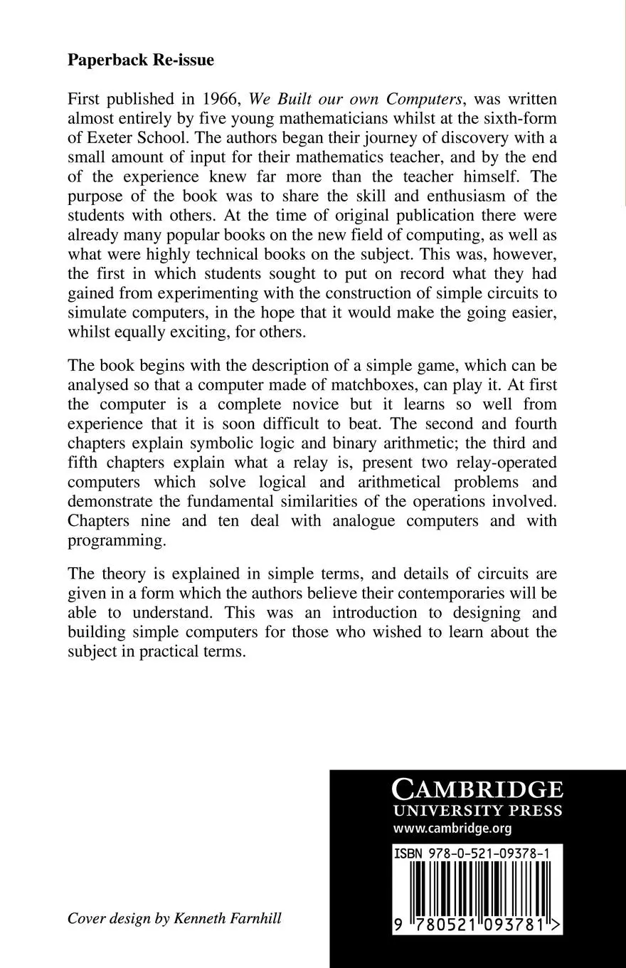 Rückseite: 9780521093781 | We Built Our Own Computers | A. B. Bolt (u. a.) | Taschenbuch | 2010