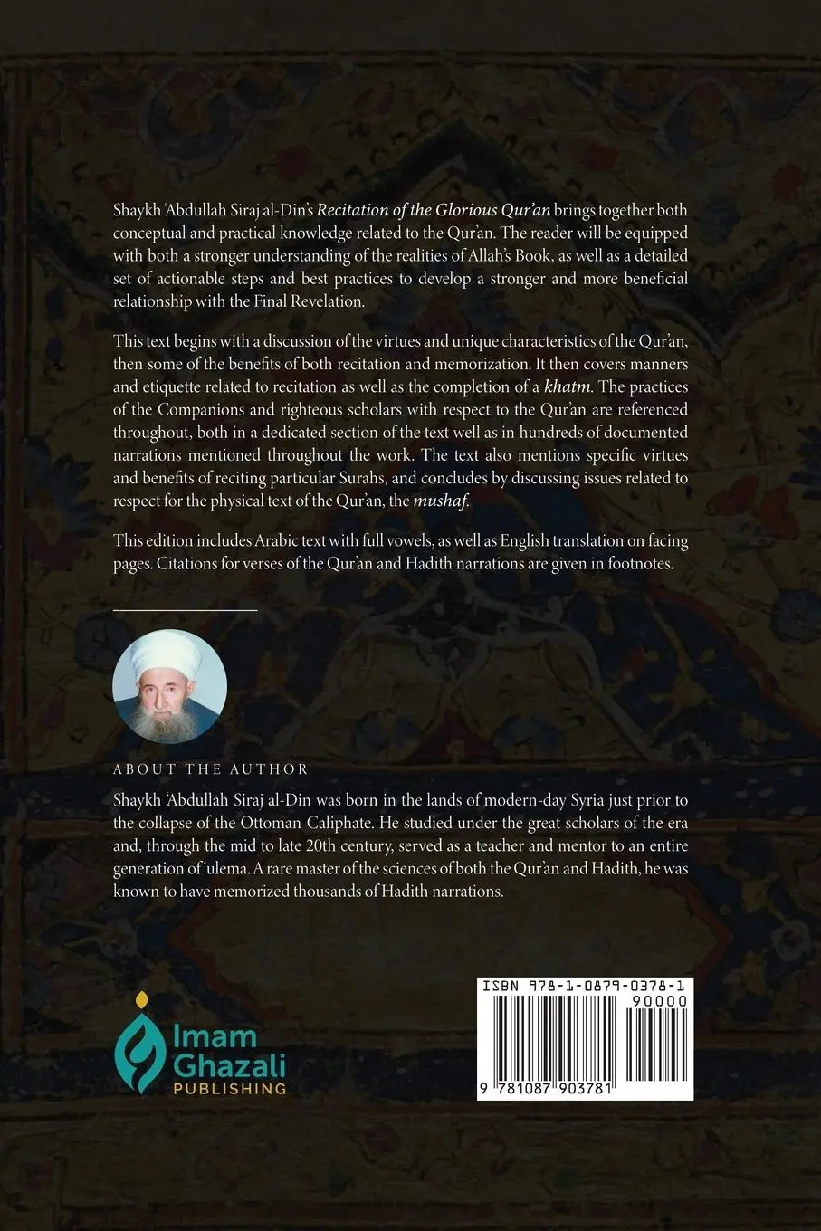 Rückseite: 9781087903781 | Recitation of the Glorious Qur'an | Abdullah Siraj Al-Din Al-Husayni
