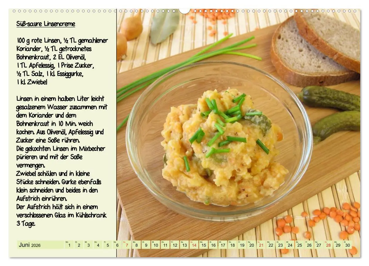 Bild: 9783516223781 | Leckere Aufstriche - Ein Kalender mit Rezepten (Wandkalender 2026...