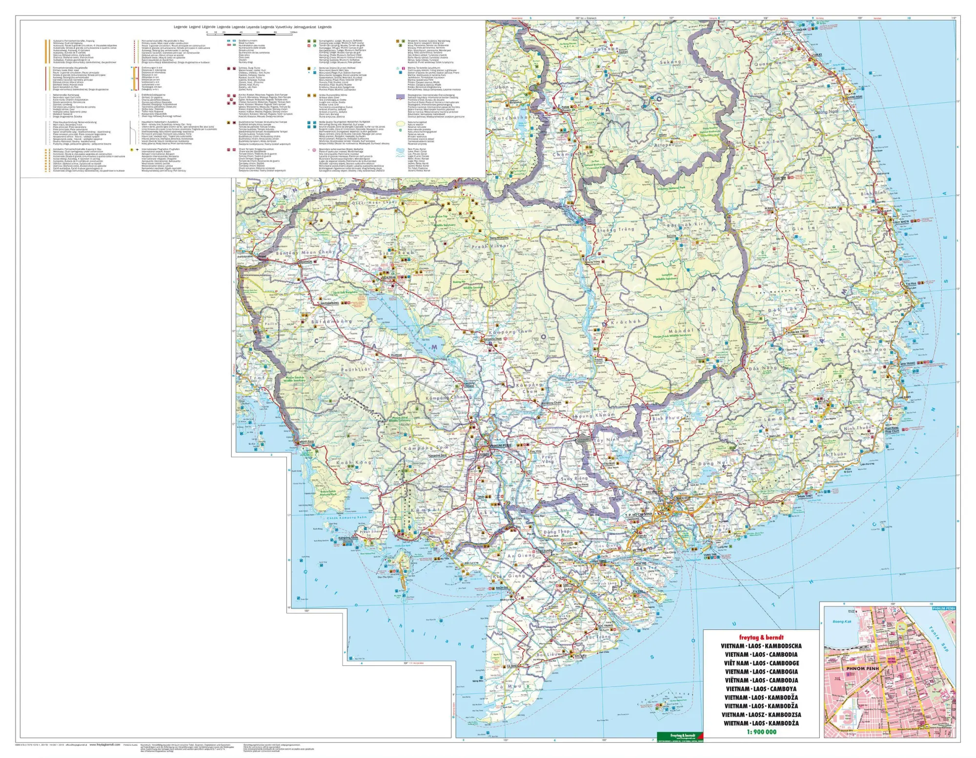 Bild: 9783707913781 | Vietnam - Laos - Kambodscha 1 : 900 000 | (Land-)Karte | Deutsch