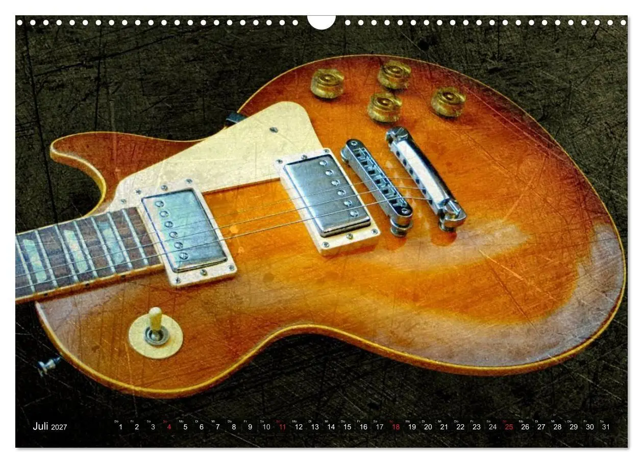 Bild: 9783594123881 | GITARREN Vintage Art (Wandkalender 2027 DIN A3 quer), CALVENDO...