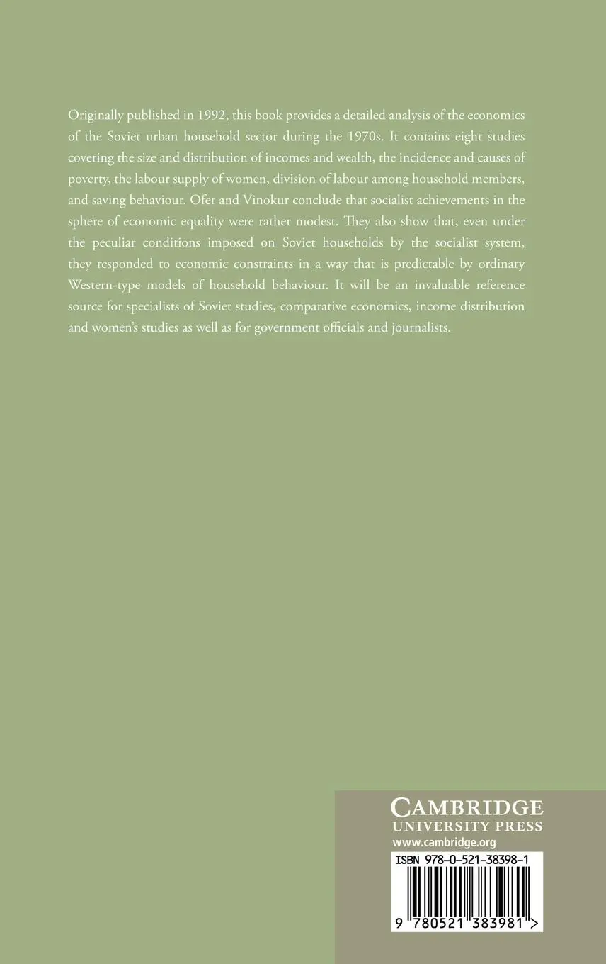 Rückseite: 9780521383981 | The Soviet Household Under the Old Regime | Gur Ofer | Buch | Englisch