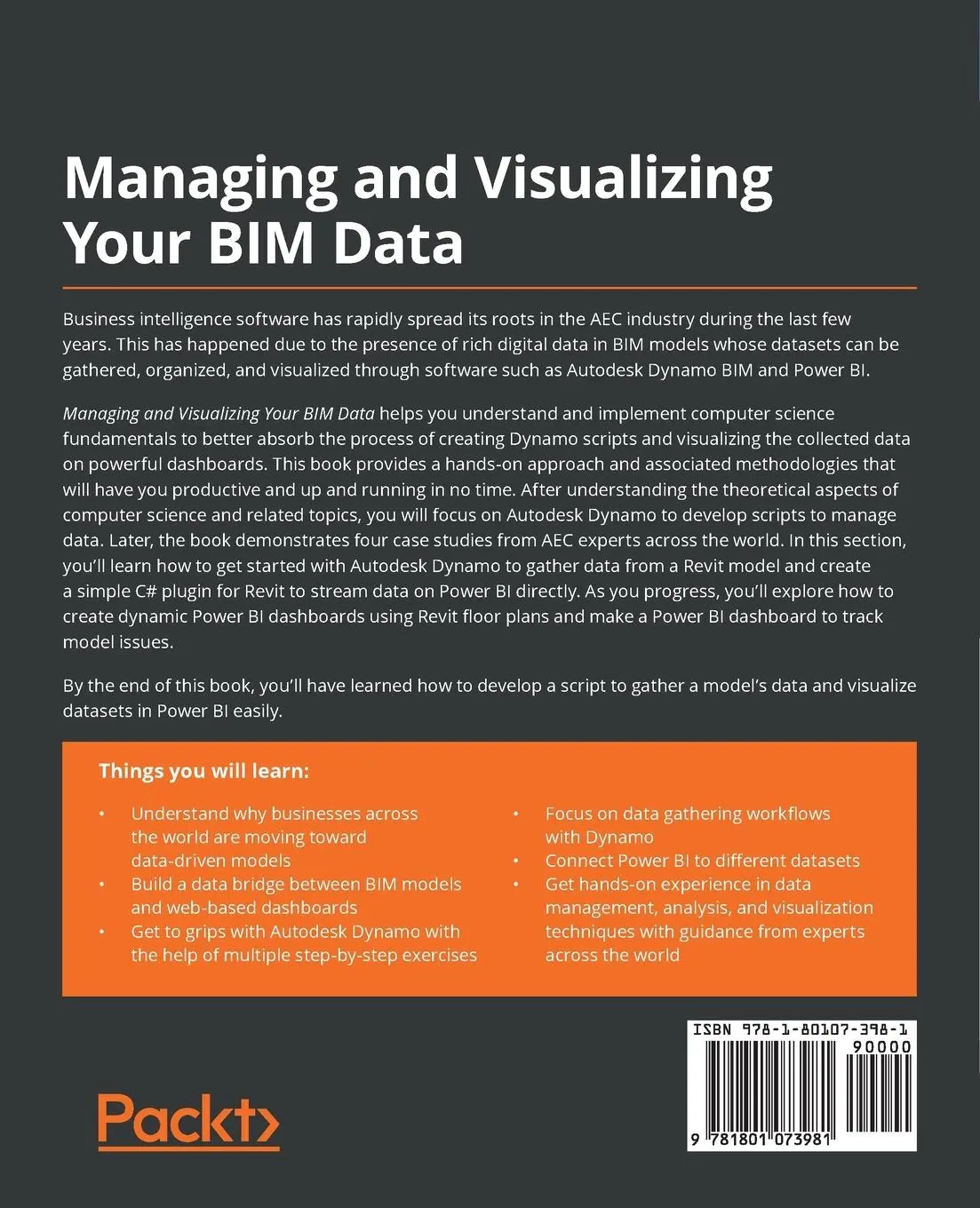 Rückseite: 9781801073981 | Managing and Visualizing Your BIM Data | Ernesto Pellegrino (u. a.)