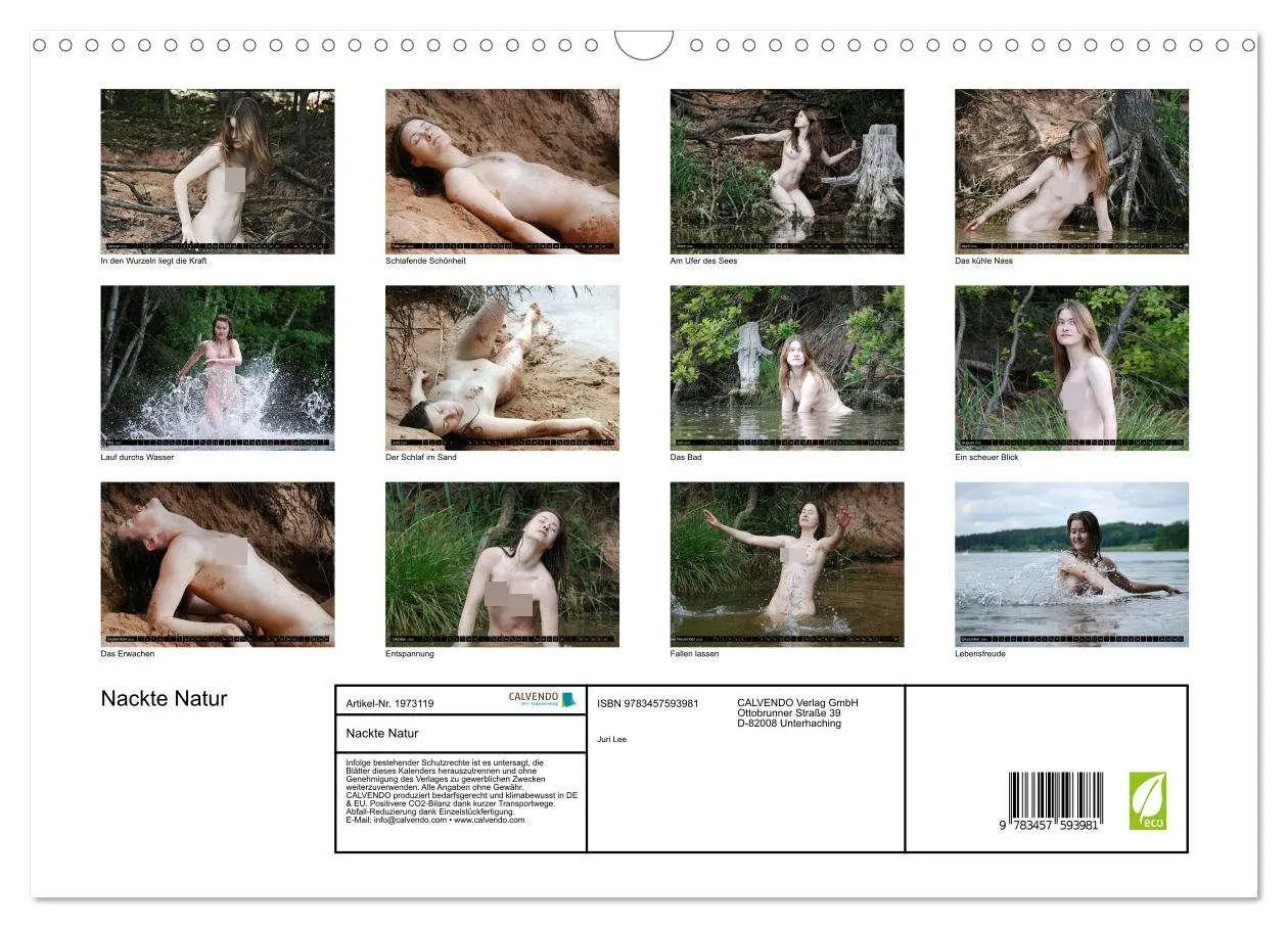 Bild: 9783457593981 | Nackte Natur (Wandkalender 2026 DIN A3 quer), CALVENDO Monatskalender
