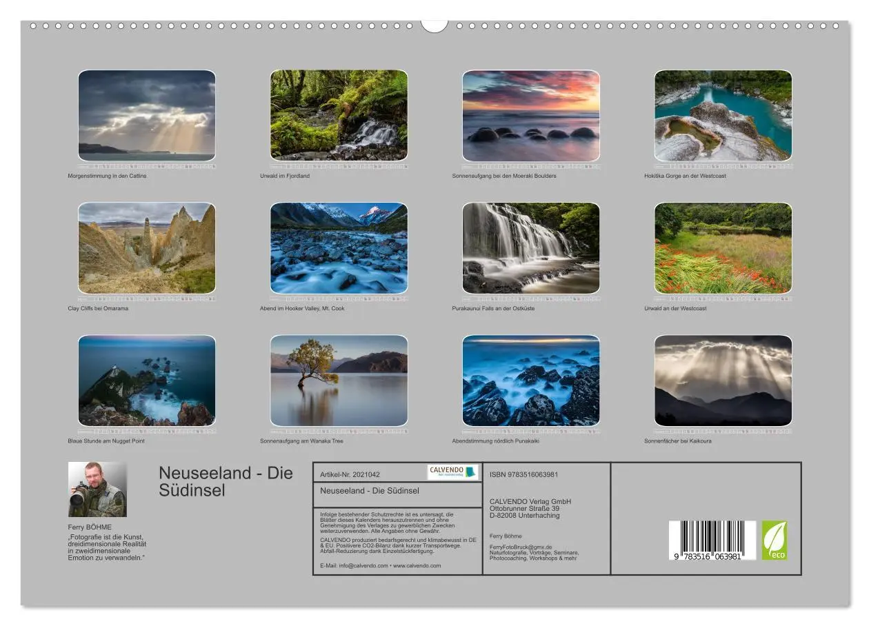 Bild: 9783516063981 | Neuseeland - Die Südinsel (hochwertiger Premium Wandkalender 2026...