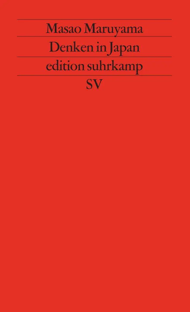 Cover: 9783518113981 | Denken in Japan | Masao Maruyama | Taschenbuch | edition suhrkamp