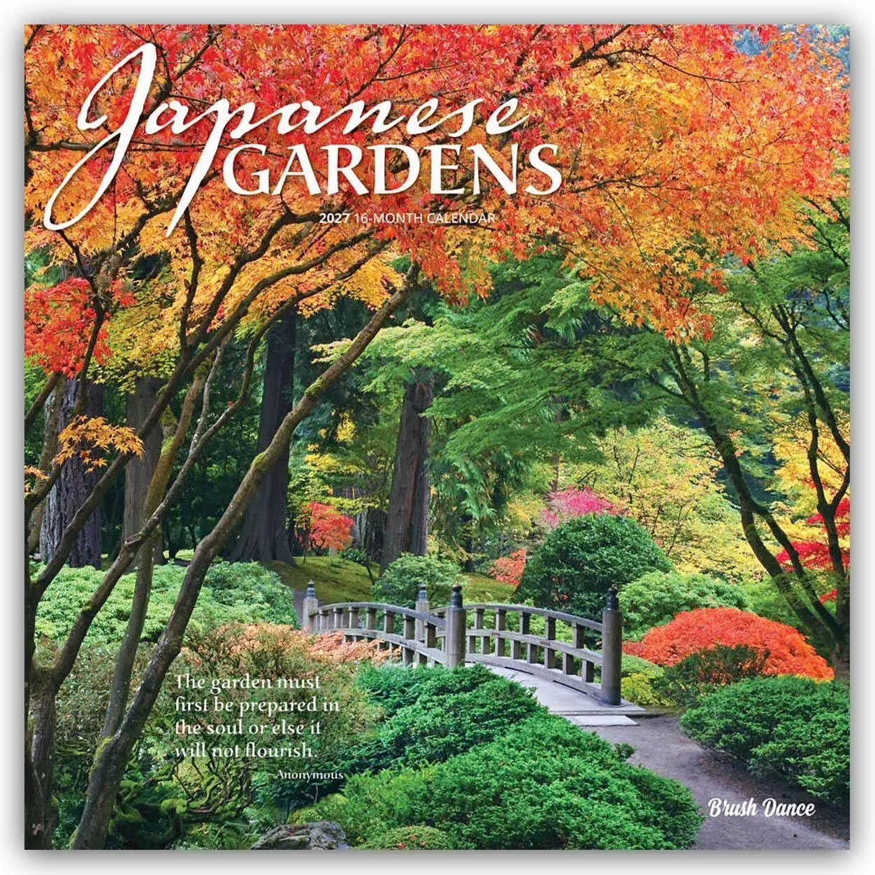 Cover: 9798330713981 | Japanese Gardens - Japanische Gärten 2027 - 16-Monatskalender | 28 S.