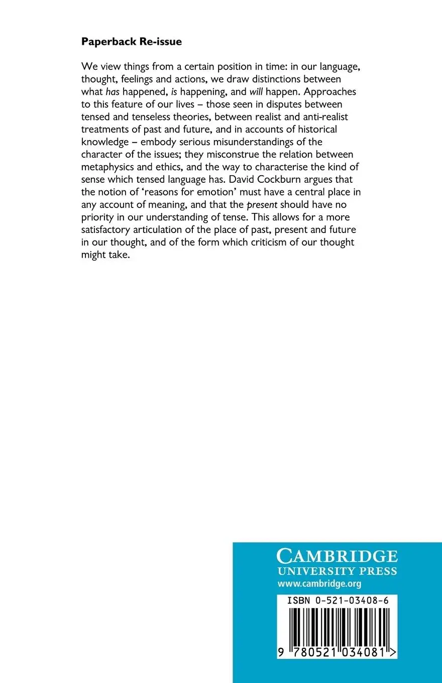 Rückseite: 9780521034081 | Other Times | Philosophical Perspectives on Past, Present and Future