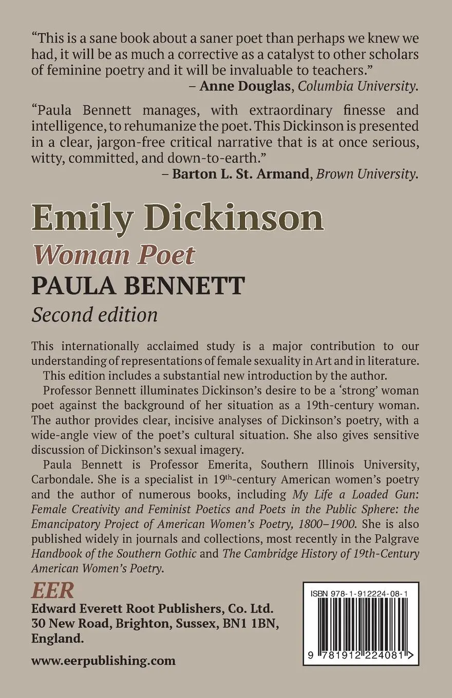 Rückseite: 9781912224081 | Emily Dickinson | Woman Poet | Paula Consultant Nurse and Hon Bennett