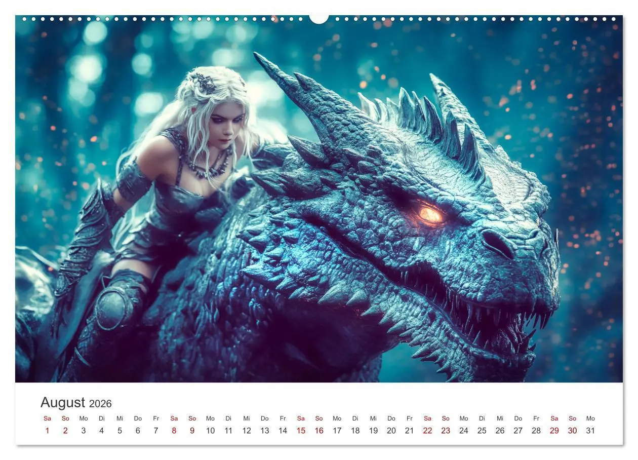 Bild: 9783457314081 | Kraft und Magie - Die Welt der Drachenkriegerinnen (Wandkalender...