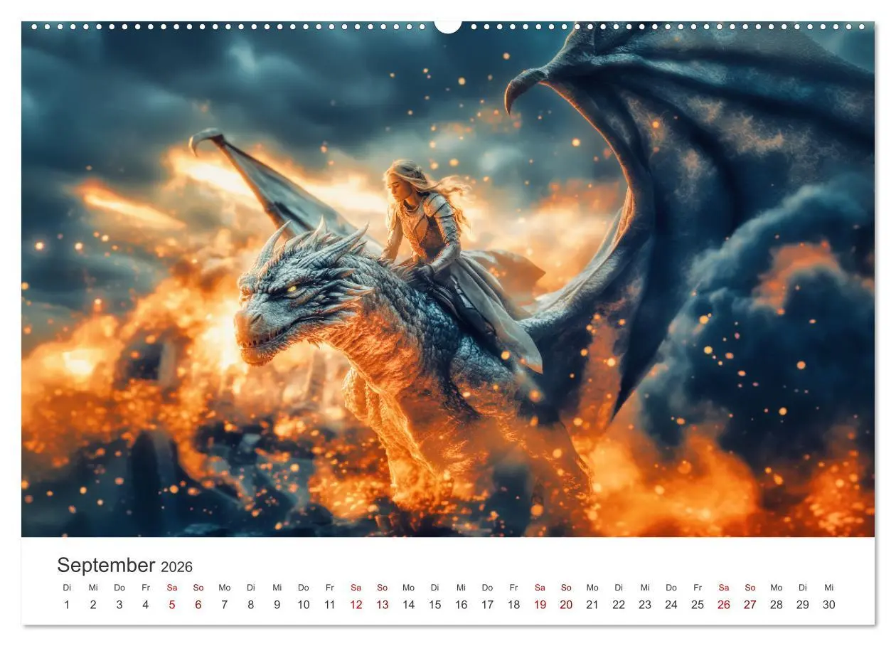Bild: 9783457314081 | Kraft und Magie - Die Welt der Drachenkriegerinnen (Wandkalender...