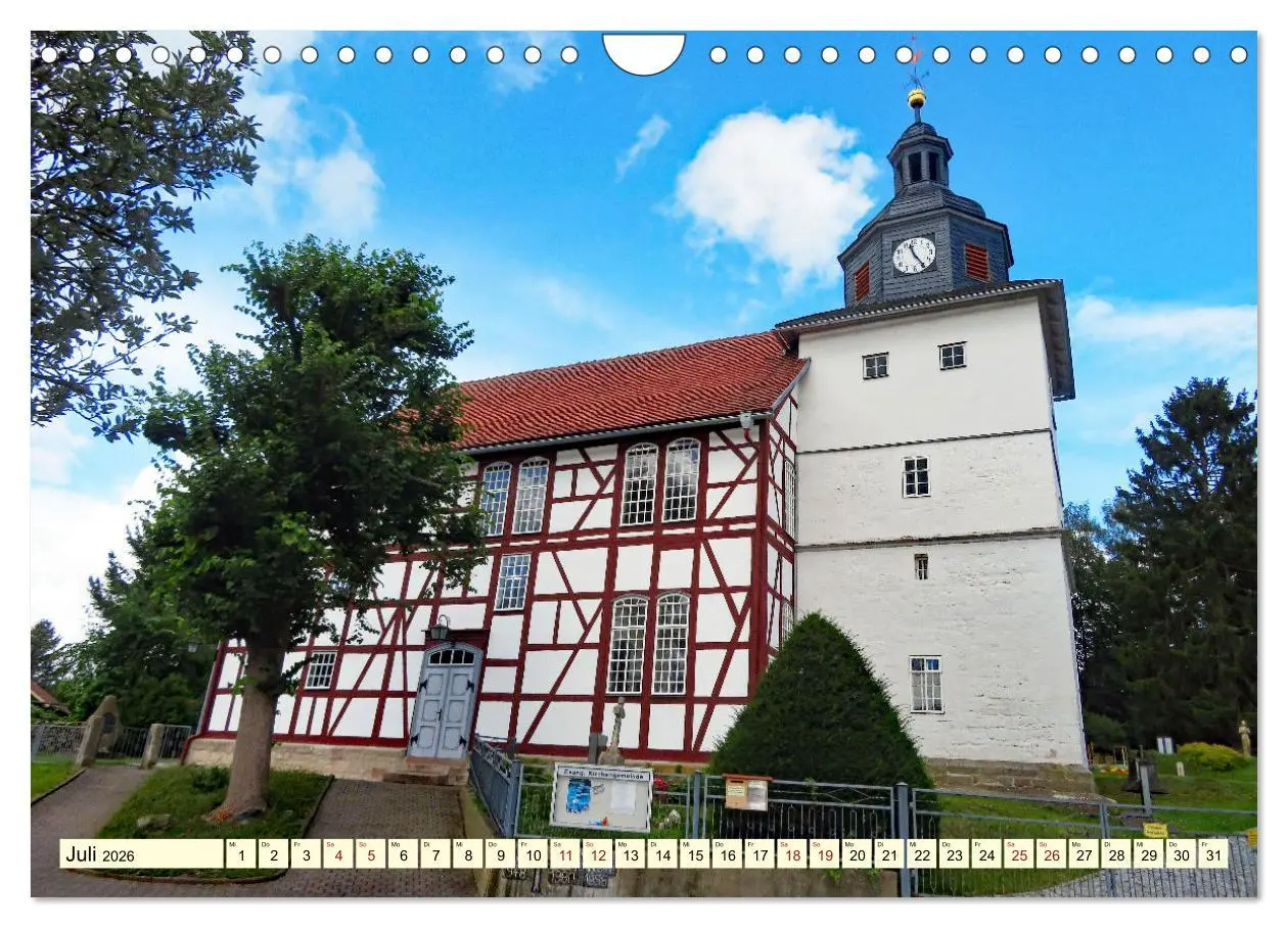 Bild: 9783457624081 | Fachwerkhäuser - Kirchen in Thüringen (Wandkalender 2026 DIN A4...