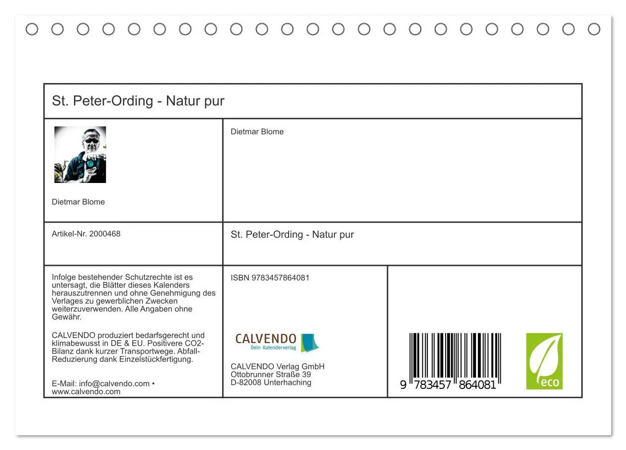Bild: 9783457864081 | St. Peter-Ording - Natur pur (Tischkalender 2026 DIN A5 quer),...