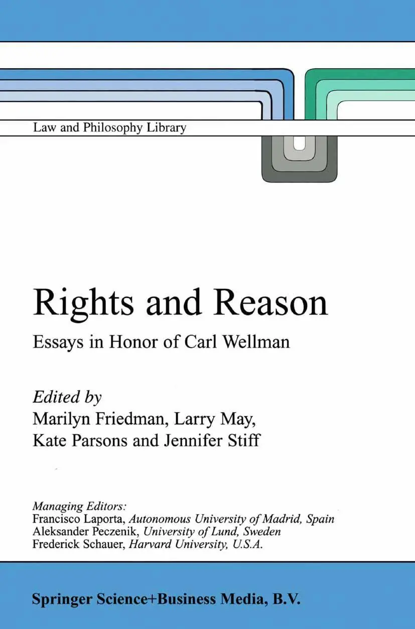 Cover: 9789048154081 | Rights and Reason | Essays in Honor of Carl Wellman | Friedman (u. a.)