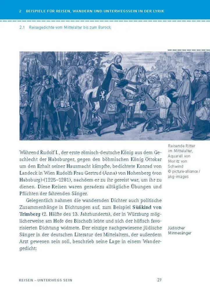 Bild: 9783129304181 | Reisen - unterwegs sein. Lyrik vom Barock bis zur Gegenwart | Buch