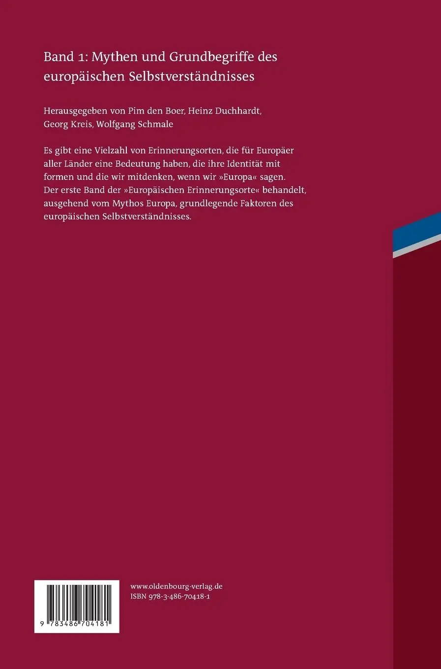 Rückseite: 9783486704181 | Mythen und Grundbegriffe des europäischen Selbstverständnisses | Buch