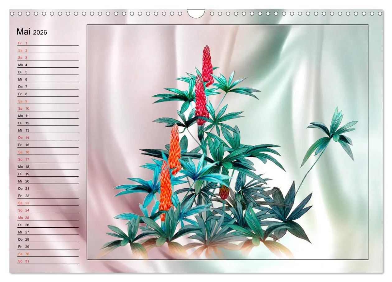 Bild: 9783516014181 | Blumen-Zeichnungen (Wandkalender 2026 DIN A3 quer), CALVENDO...