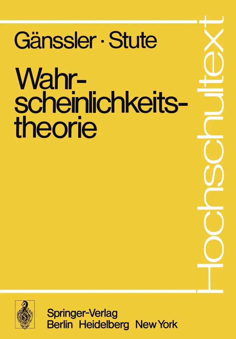 Cover: 9783540084181 | Wahrscheinlichkeitstheorie | Winfried Stute (u. a.) | Taschenbuch