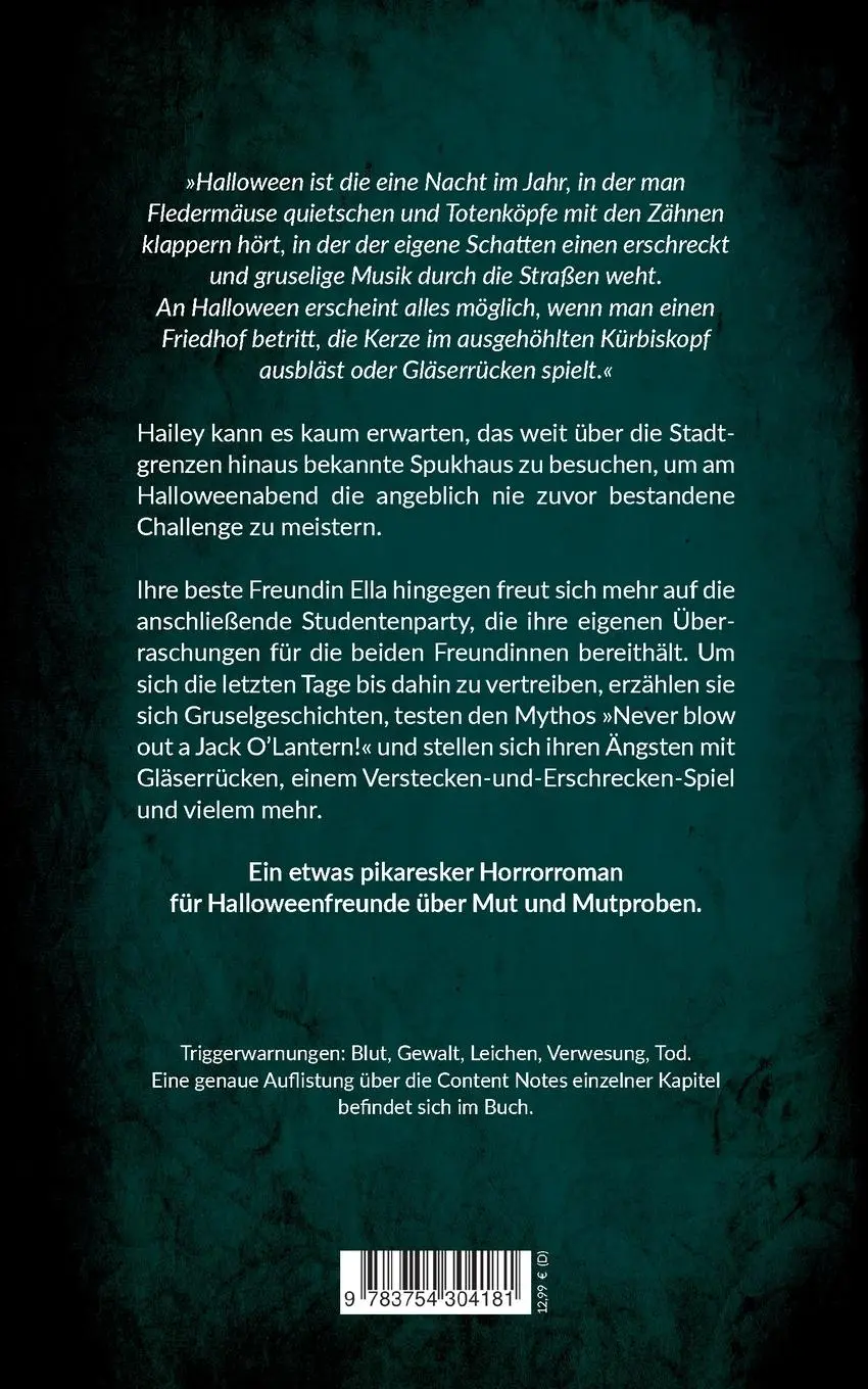 Rückseite: 9783754304181 | All Horrors Eve | Eine Halloweengeschichte | Tanja Hanika | Buch