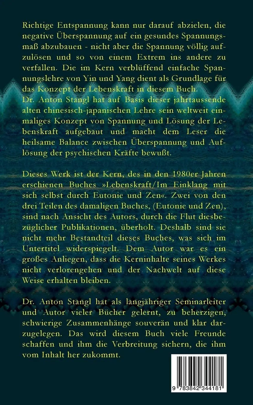 Rückseite: 9783842344181 | Lebenskraft | Anton Stangl | Taschenbuch | 144 S. | Deutsch | 2016