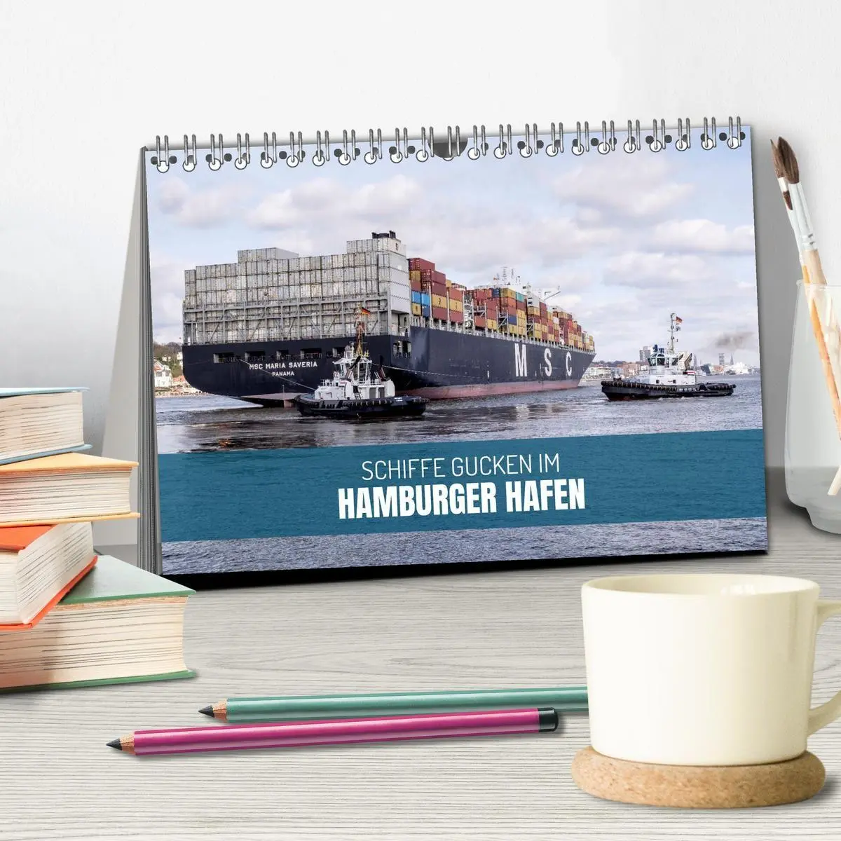 Bild: 9783569194281 | Schiffe gucken im Hamburger Hafen (Tischkalender 2027 DIN A5 quer),...