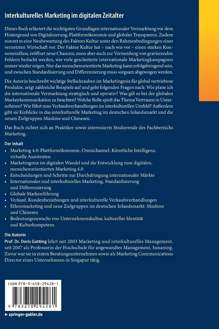Rückseite: 9783658294281 | Interkulturelles Marketing im digitalen Zeitalter | Doris Gutting