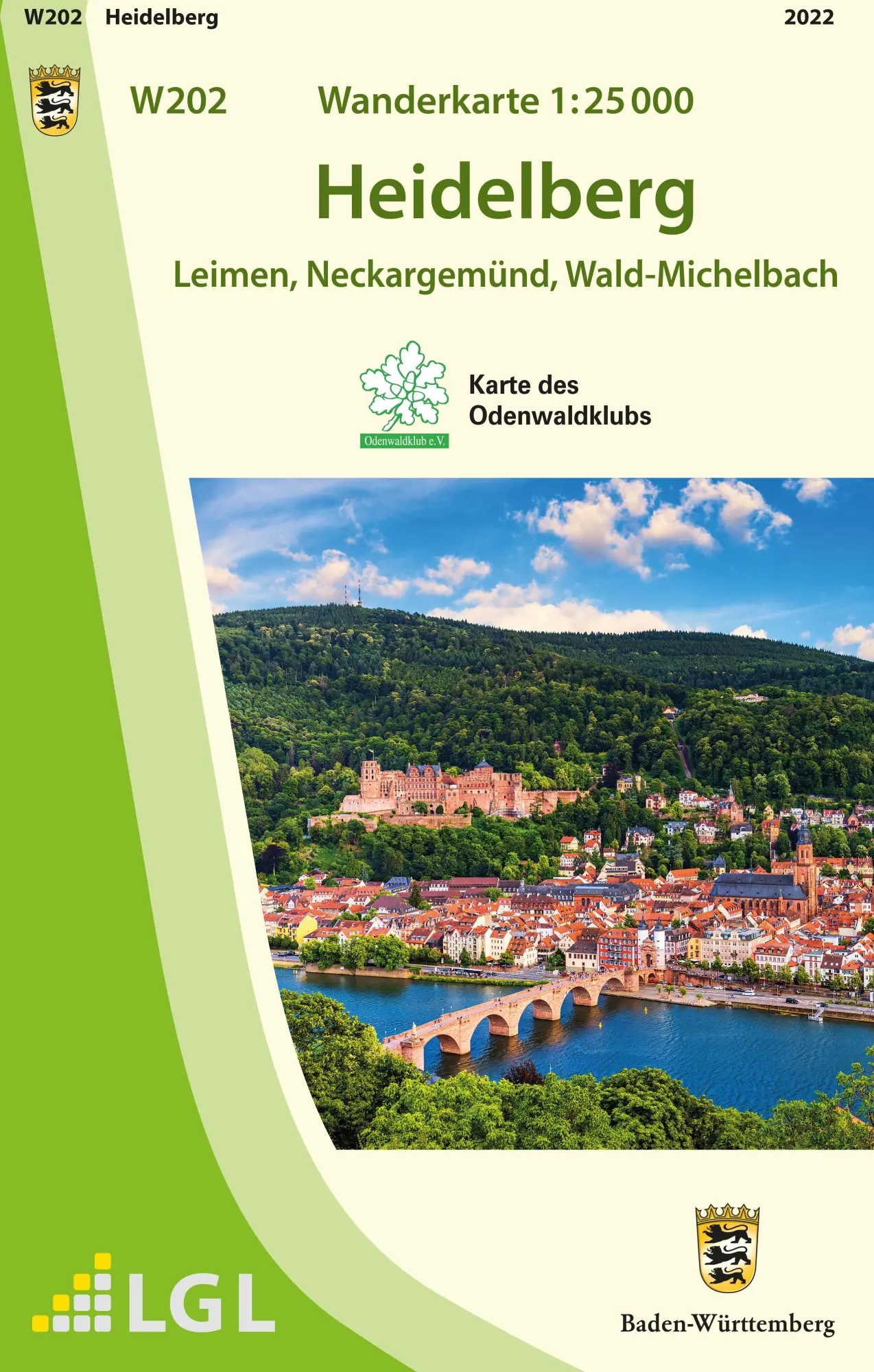 Cover: 9783863984281 | W202 Wanderkarte 1:25 000 Heidelberg | Lgl | (Land-)Karte | 2 S.