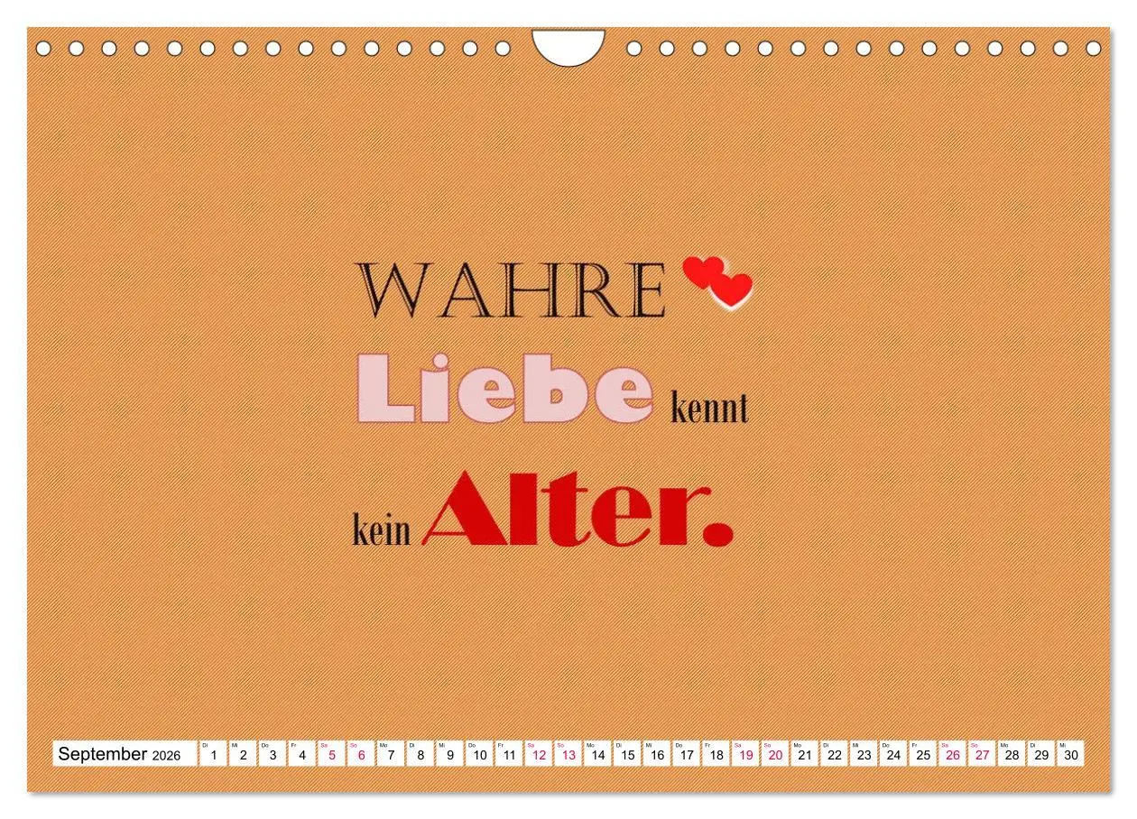 Bild: 9783457694381 | Zitate und Sprüche In Sachen LIEBE (Wandkalender 2026 DIN A4 quer),...