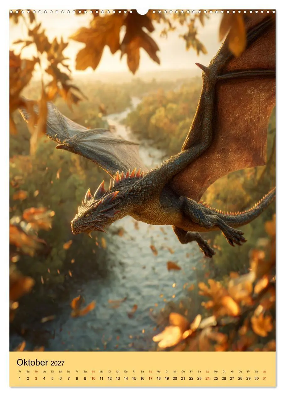 Bild: 9783516854381 | Drachen Kalender - ein Jahr mit mystischen Fabelwesen (hochwertiger...